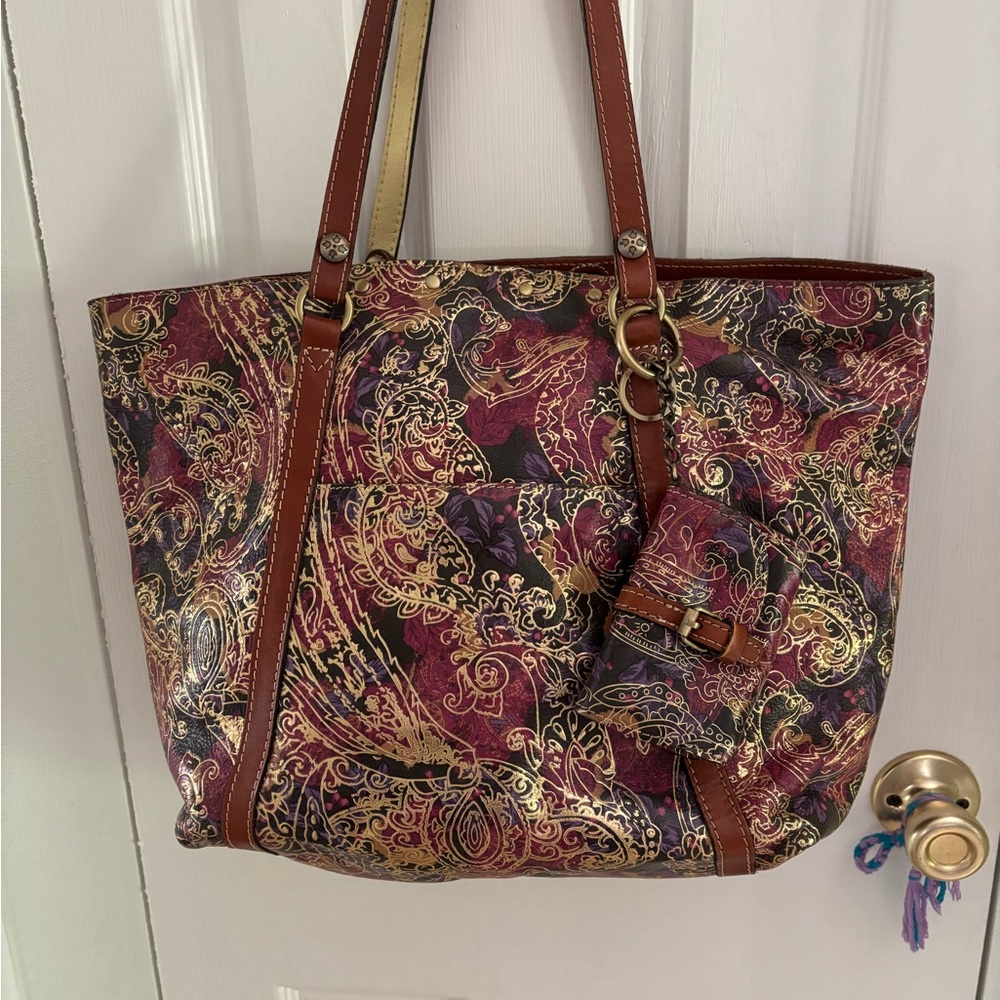 Large Patricia Nash Multicolor Tote Bag w/Small Wallet